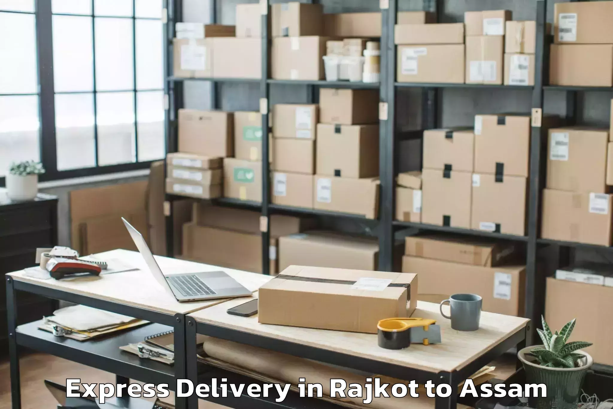 Book Rajkot to Behali Express Delivery Online